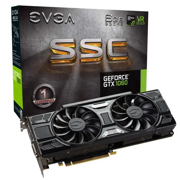 EVGA GeForce GTX 1060 SSC GAMING 6GB (06G-P4-6267-KR)