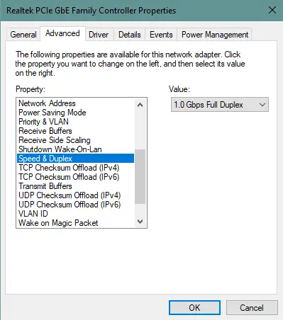 Ethernet Capped at 10mbps 5