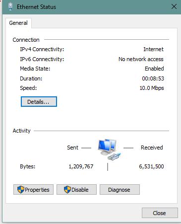 Ethernet Capped at 10mbps