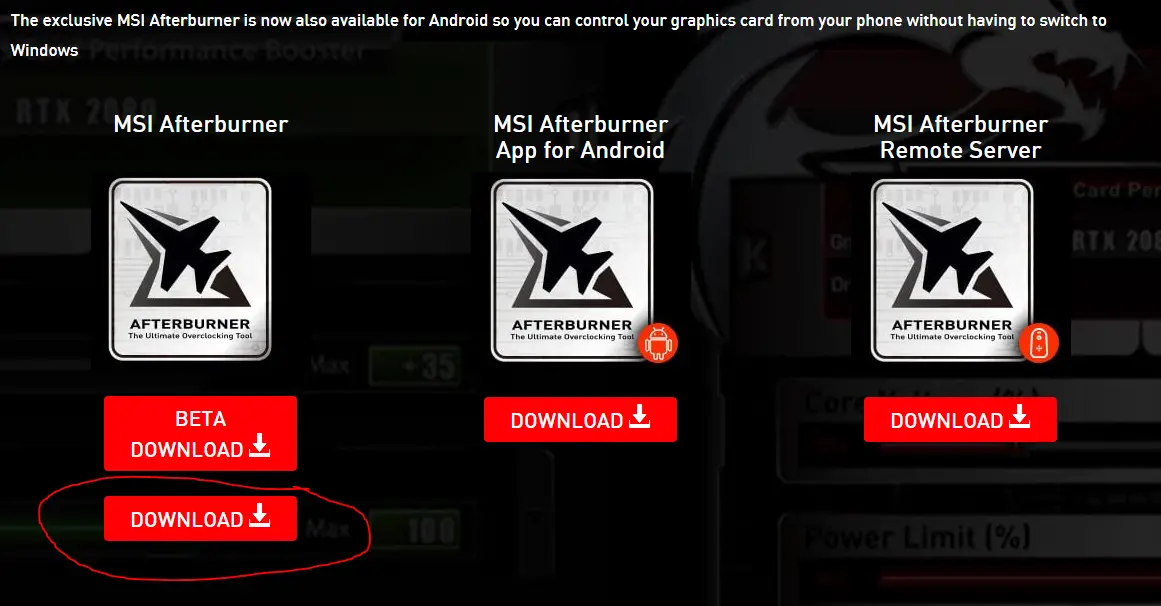 msi afterburner gtx 1080 settings